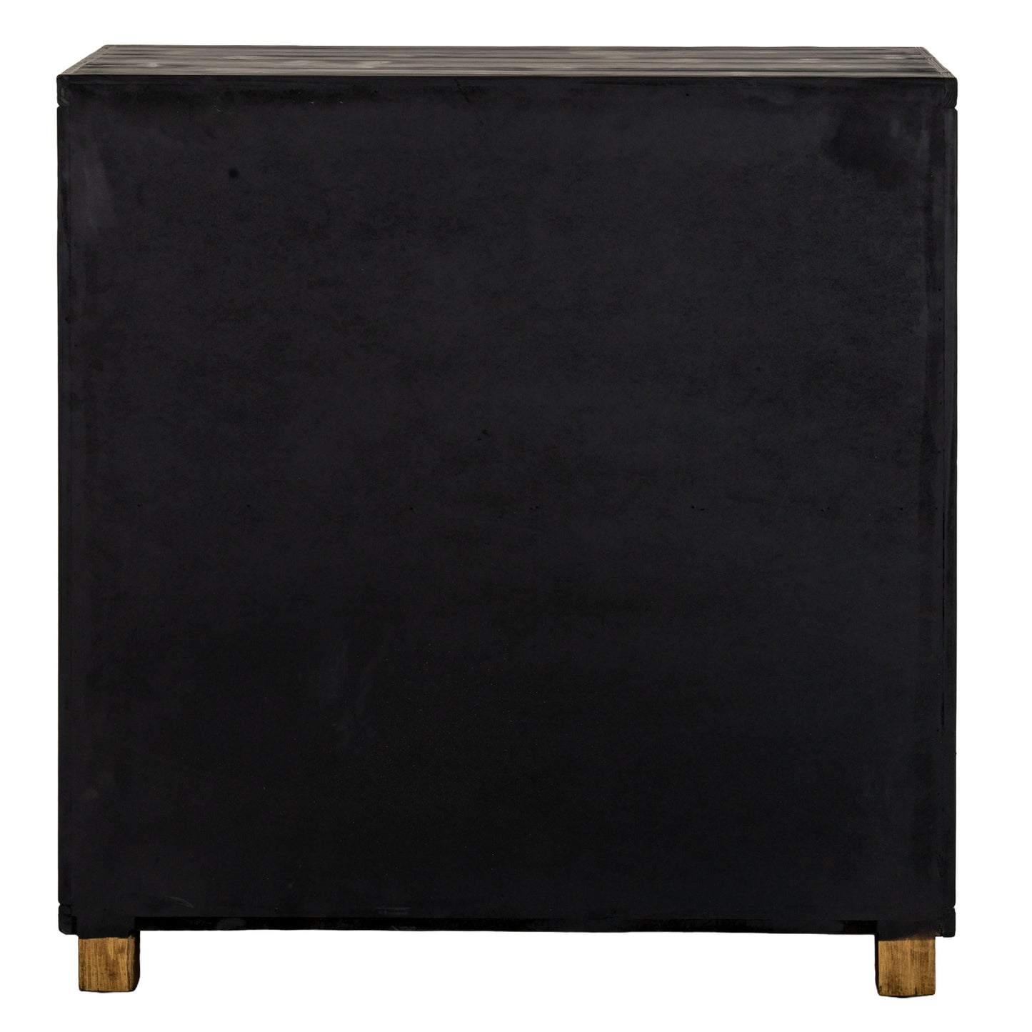 Black wood Dine and Dwell Lincoln 2-door small sideboard with sleek design and modern handles.
