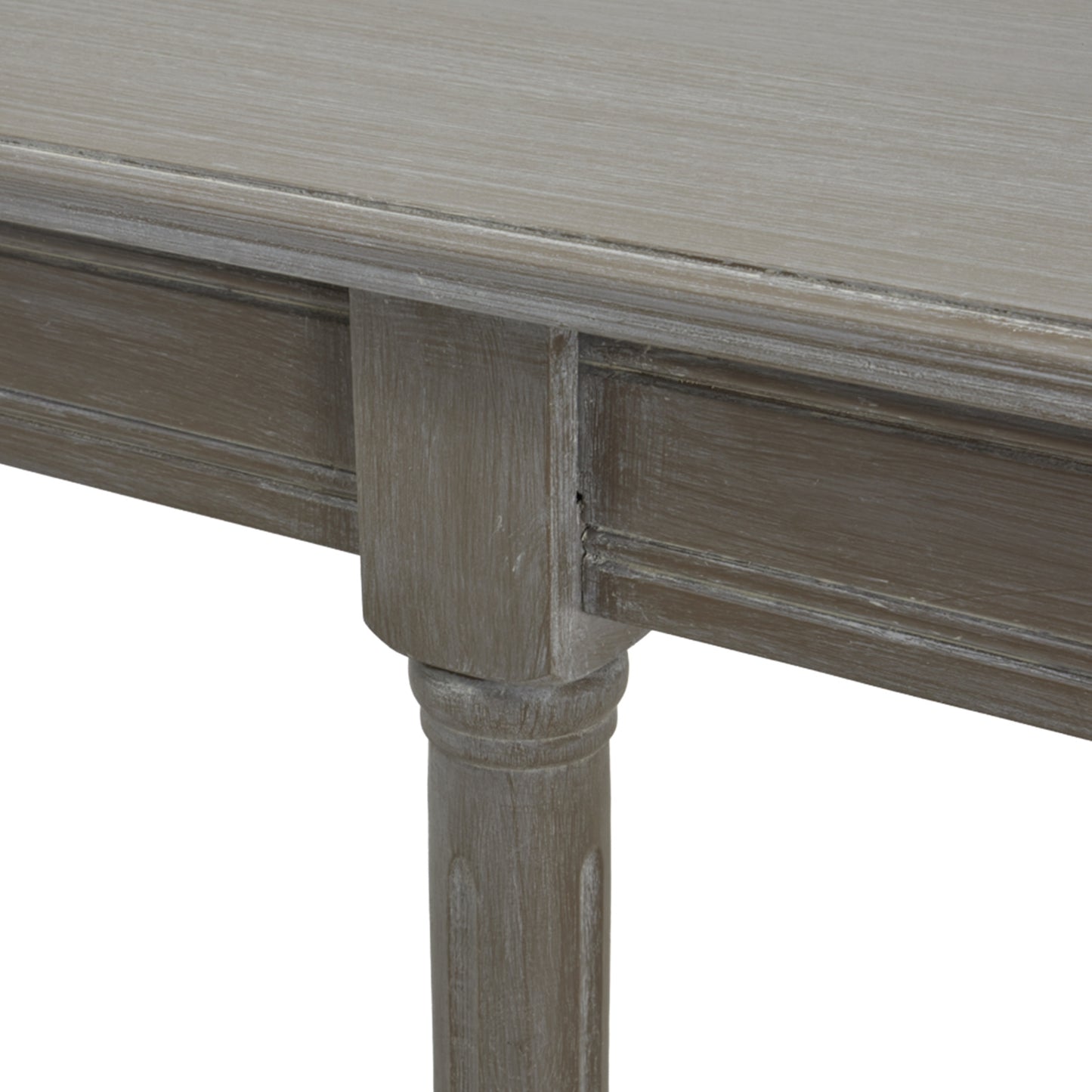Dine and Dwell Ledbury large rattan sideboard with grey washed wood finish, featuring a console table design and spacious storage.