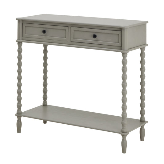 Brown Dine and Dwell Lavenham 2 Drawer Console Table with solid wood construction, featuring a sleek sideboard design.
