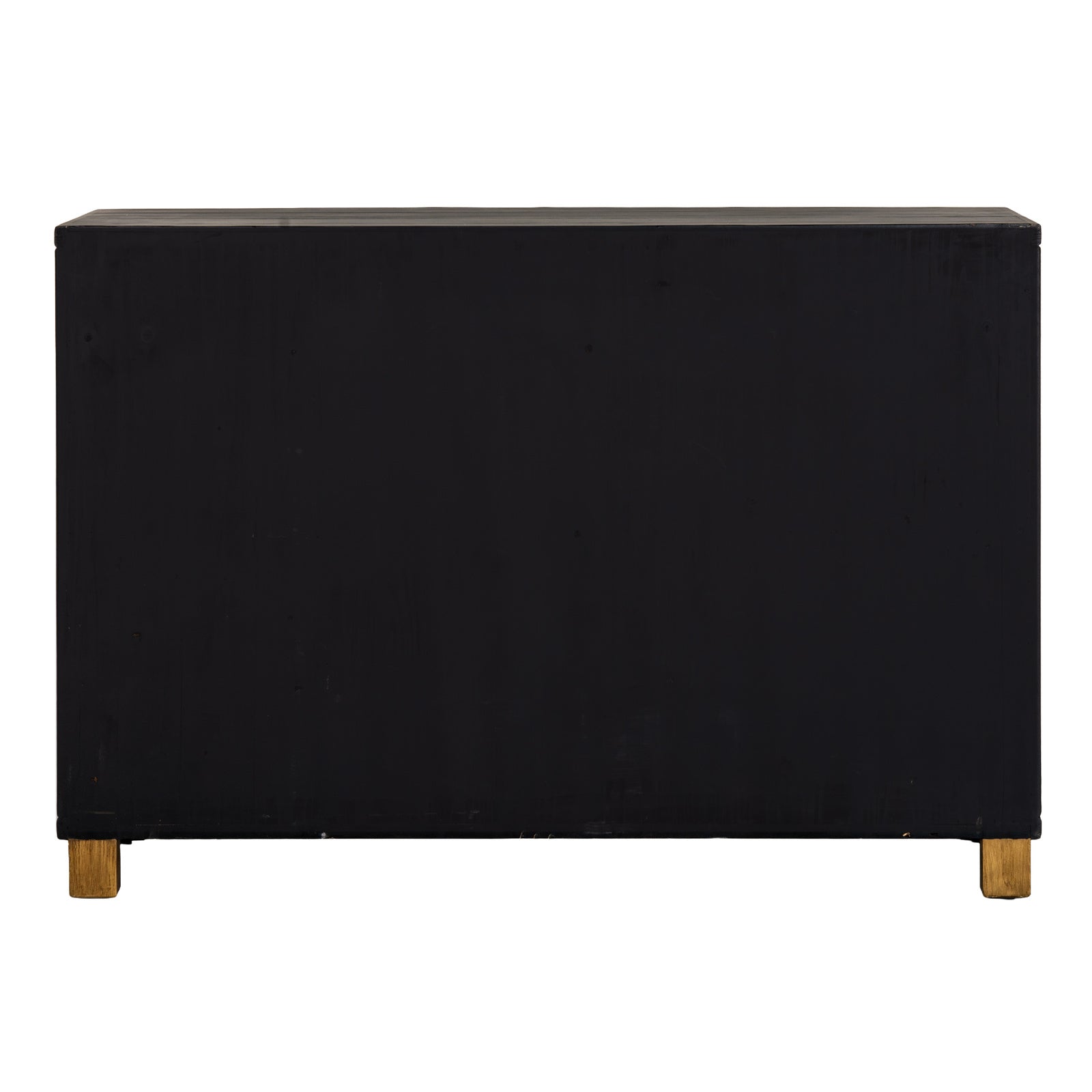 Dine and Dwell Lincoln black wood 2-door sideboard with sleek modern design and storage compartments.