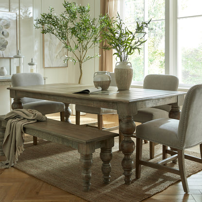 Dine and Dwell St Ives rectangular dining table in brown wood with sleek, modern design for dining room décor.