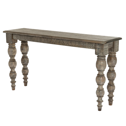 Dine and Dwell St Ives Console Table in brown wood, showcasing a stylish sideboard with a smooth finish and modern design.