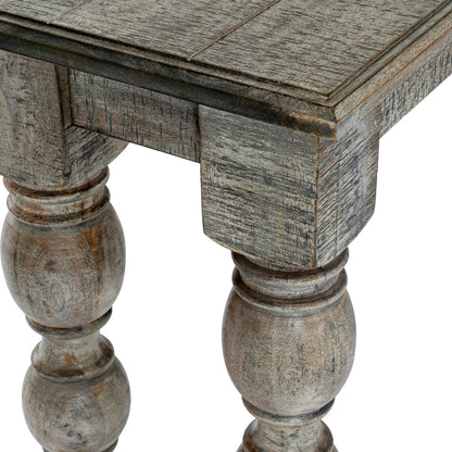 Dine and Dwell St Ives console table in brown wood with a sleek sideboard design, featuring a smooth surface and storage drawers.
