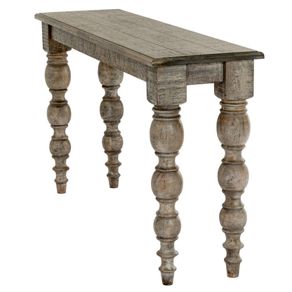Dine and Dwell St Ives console table in brown wood with a sleek sideboard design and modern storage features.