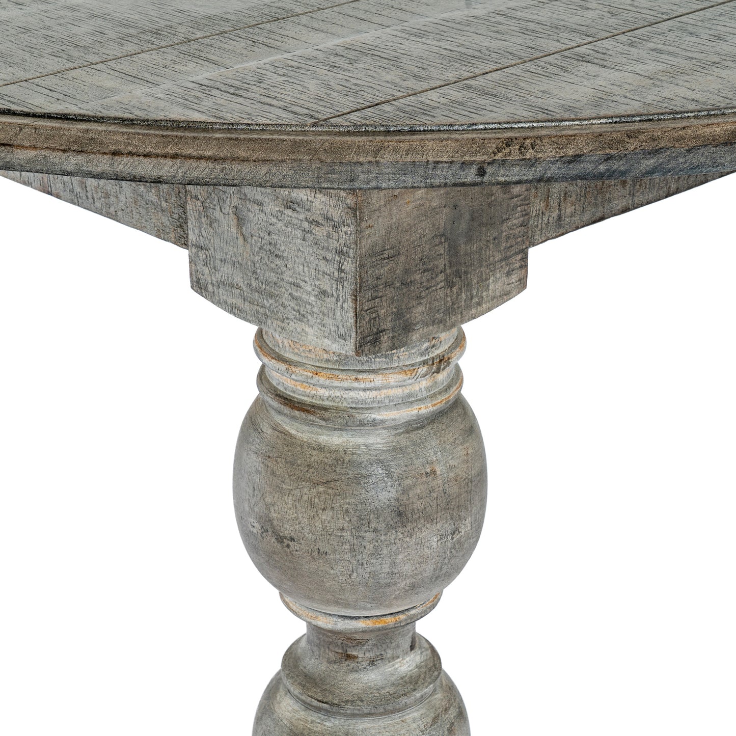 Dine and Dwell St Ives round dining table in brown wood with smooth surface and sturdy legs, perfect for casual dining spaces.