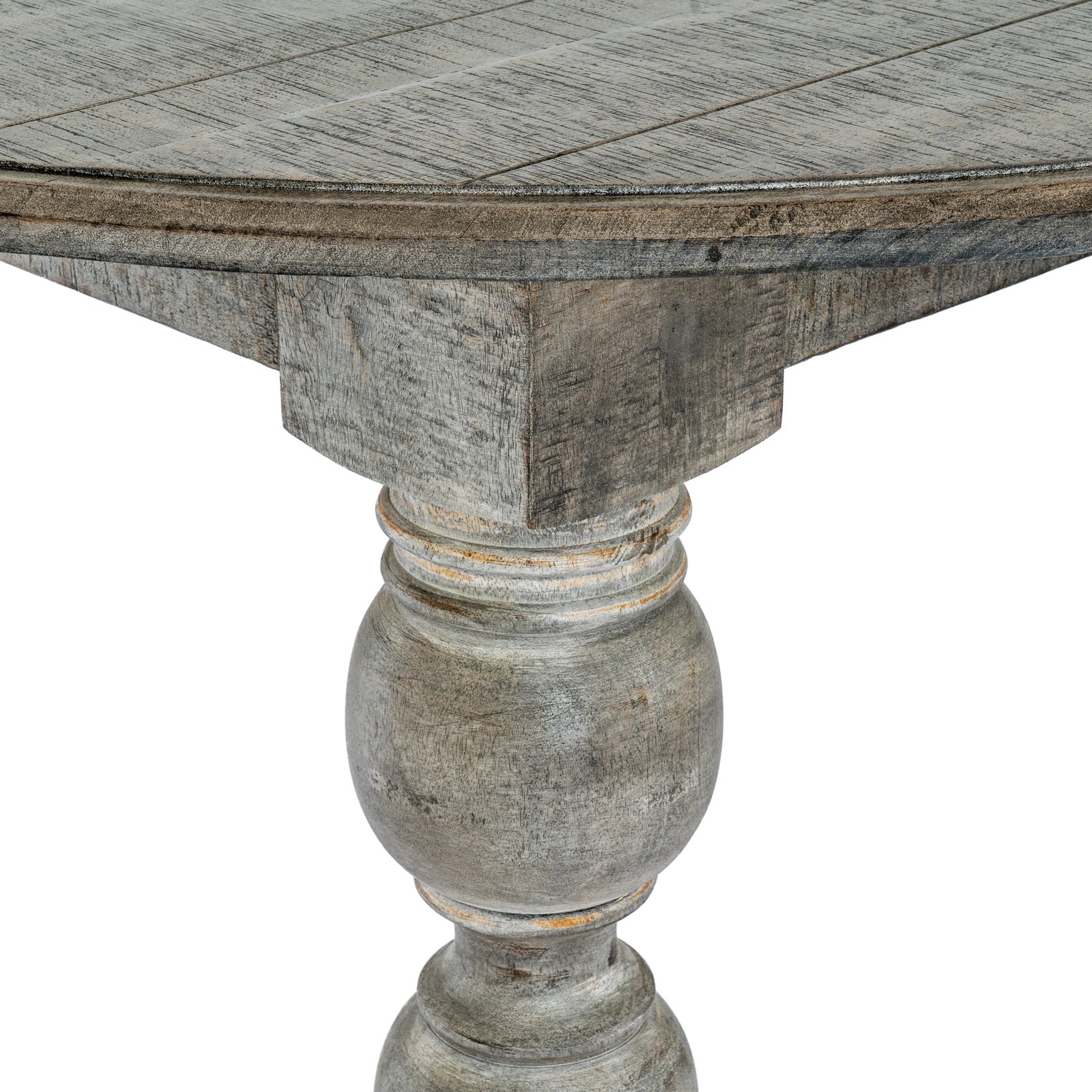 Dine and Dwell St Ives round dining table in brown wood with smooth surface and sturdy legs, perfect for casual dining spaces.