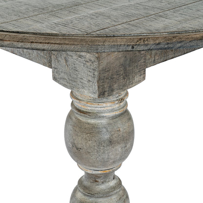 Dine and Dwell St Ives round dining table in brown wood with smooth surface and sturdy legs, perfect for casual dining spaces.