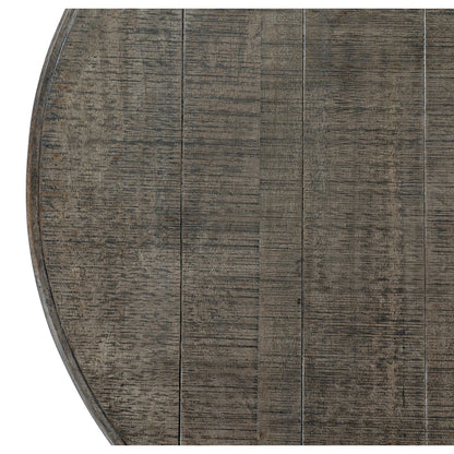Brown Dine and Dwell St Ives Round Dining Table made of wood with a smooth finish, perfect for family meals and gatherings.