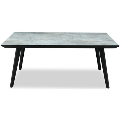 Dine and Dwell Wrexham rectangular dining table with smooth wooden surface, suitable for modern and traditional dining room settings.