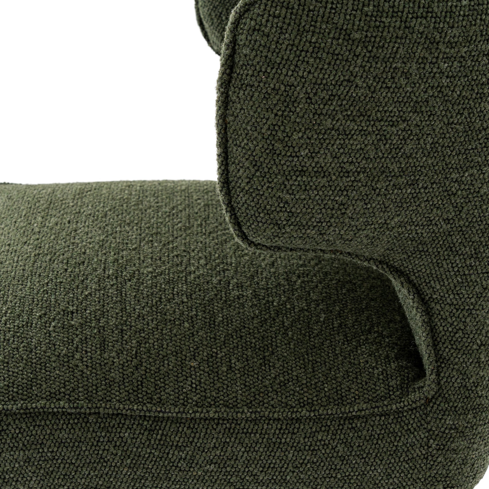 Dine and Dwell Derby dining chair with moss green upholstered fabric and wooden legs, modern and comfortable for dining rooms