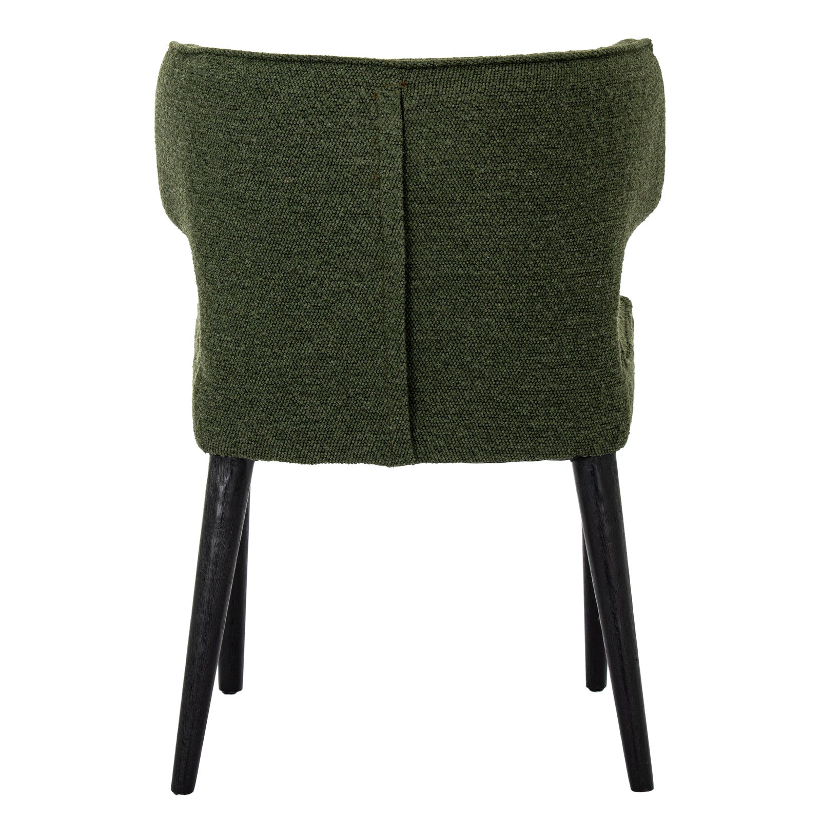 Dine and Dwell Derby dining chair with moss green upholstered fabric and wooden legs, modern and comfortable for dining rooms.