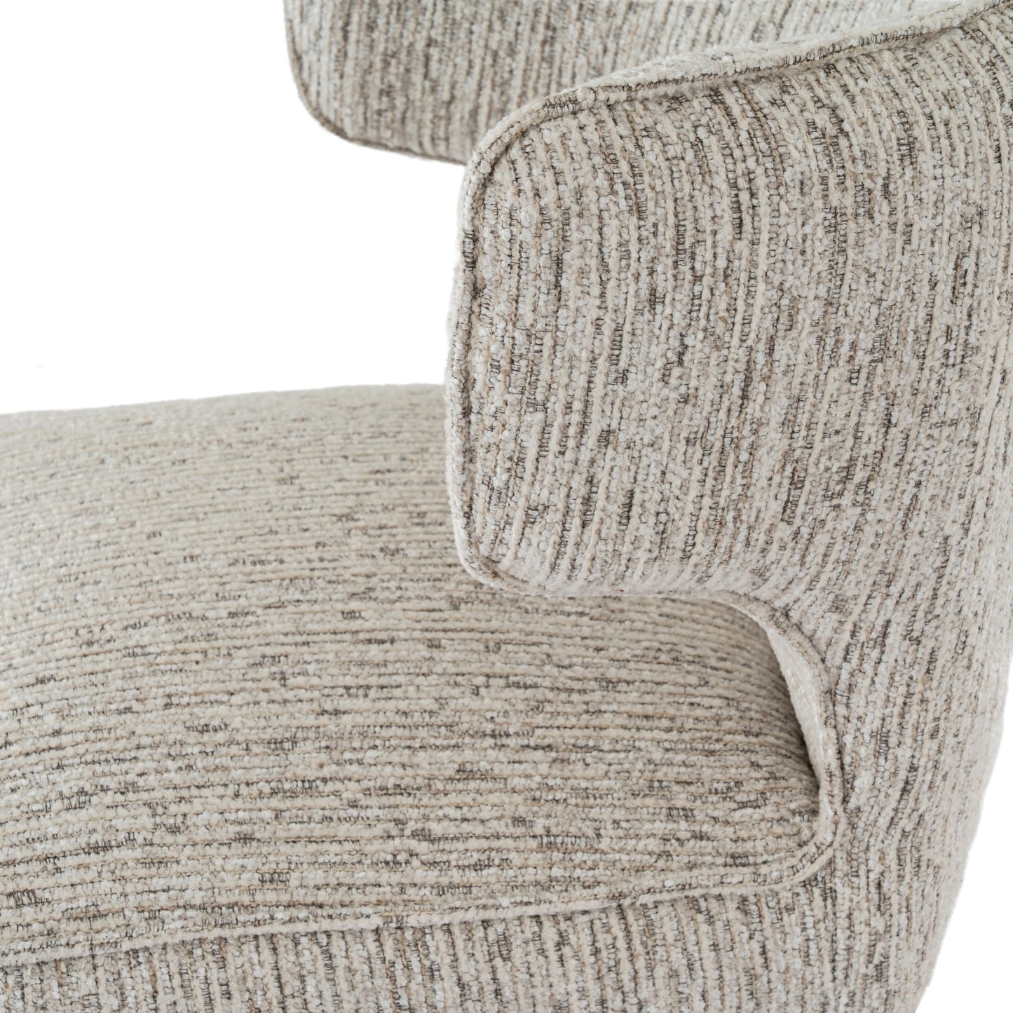 Dine and Dwell Derby dining chair with mist grey upholstered fabric and wooden legs, designed for modern dining spaces.
