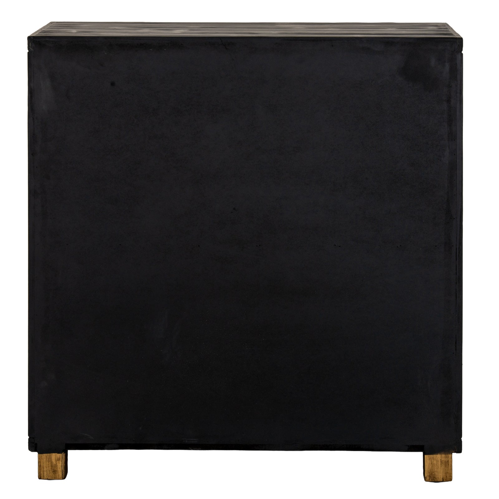 Black wood Dine and Dwell Lincoln 2-door small sideboard with sleek design and modern handles.
