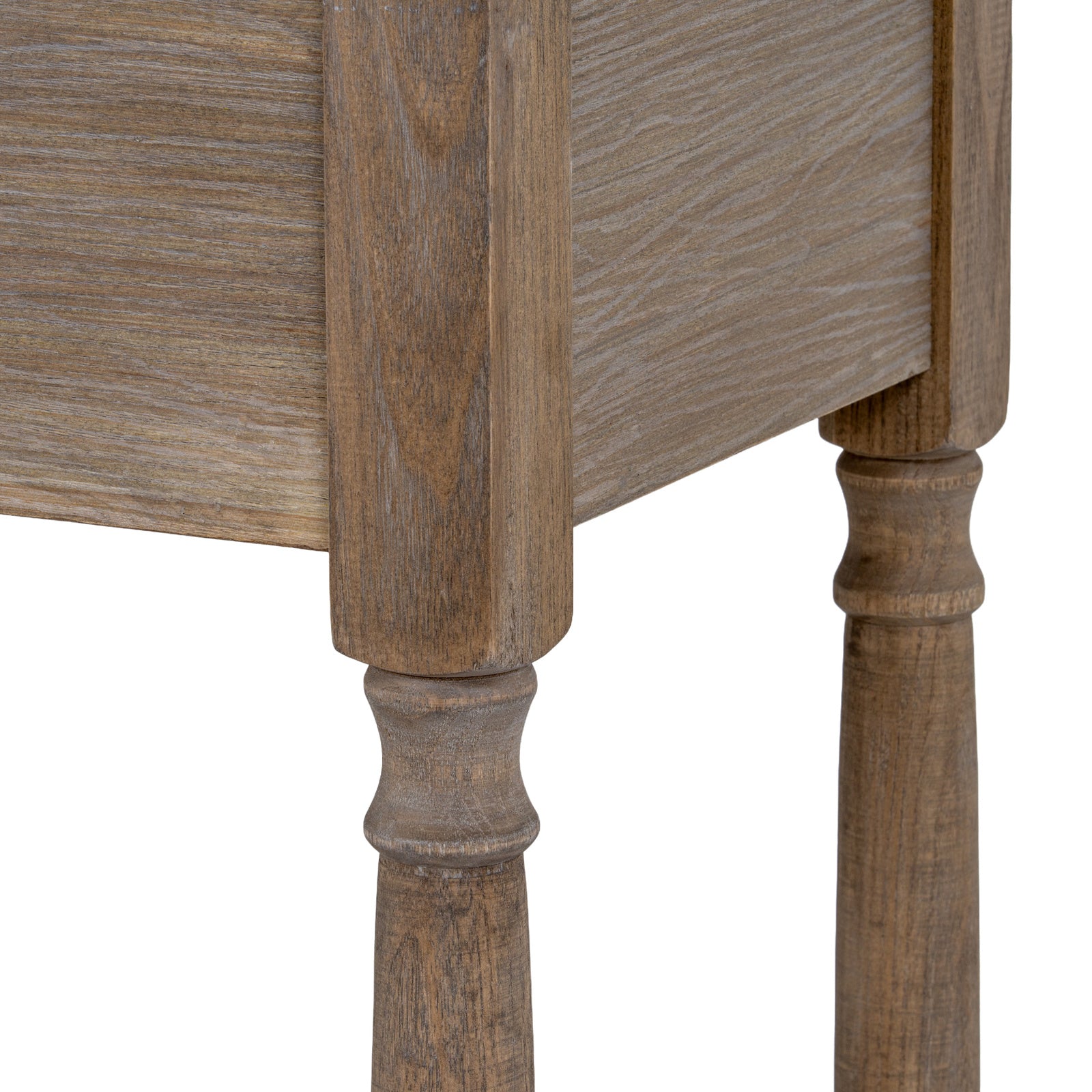 Dine and Dwell Leamington brown wood sideboard with three drawers and a shelf, ideal for living room storage.
