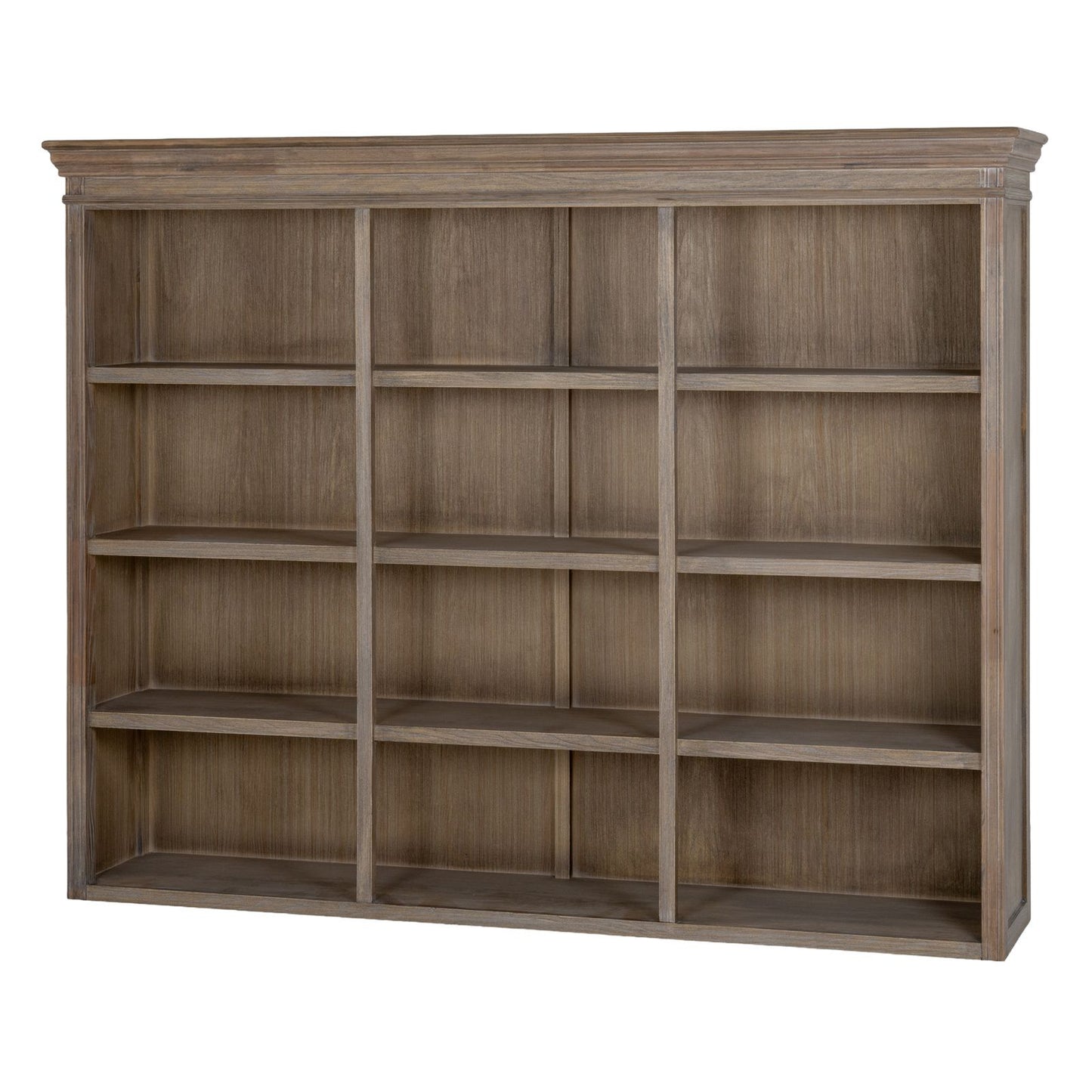 Dine and Dwell Leamington large brown wood sideboard with three shelves and dresser top for stylish storage.