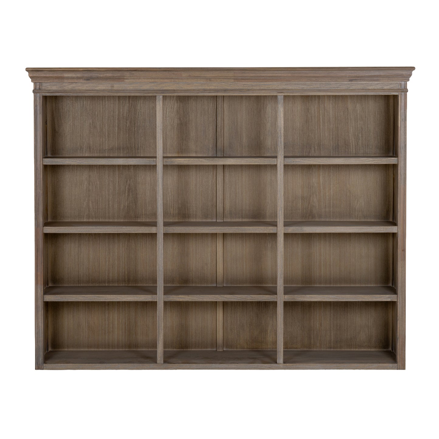 Dine and Dwell Leamington large brown wood sideboard with three shelves and a dresser top, ideal for storage and display.