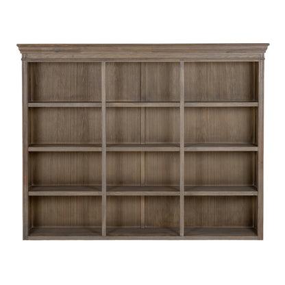 Dine and Dwell Leamington large brown wood sideboard with three shelves and a dresser top, ideal for storage and display.