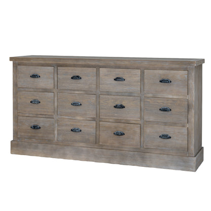 Dine and Dwell Tunbridge 12-drawer sideboard with spacious drawers and organized storage for dining room or living space.