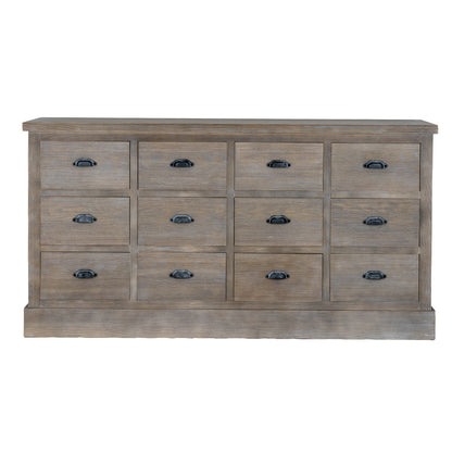 Dine and Dwell Tunbridge 12-drawer chest, large sideboard with organized storage for dining room or living space.