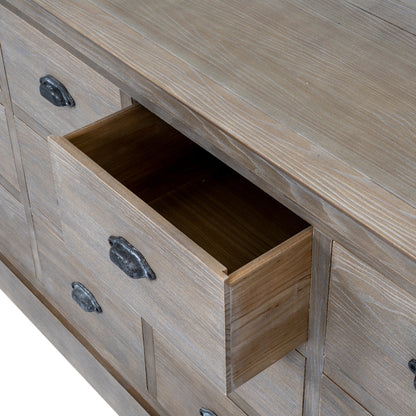 Dine and Dwell Tunbridge 12-drawer sideboard with spacious storage and organized drawers in a large dining room setting.