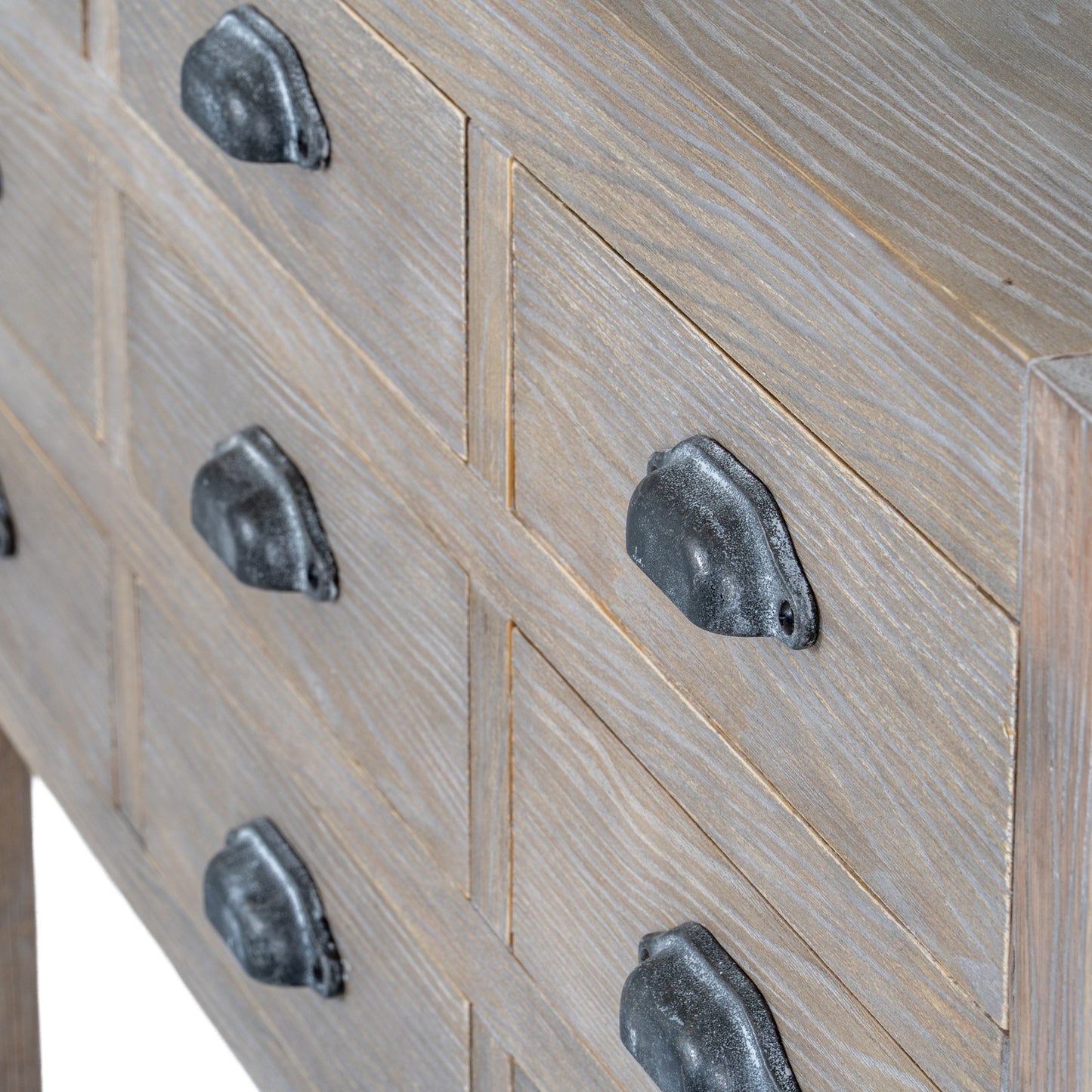 Dine and Dwell Tunbridge 9-drawer sideboard with display shelf, large storage chest for dining rooms and kitchens.