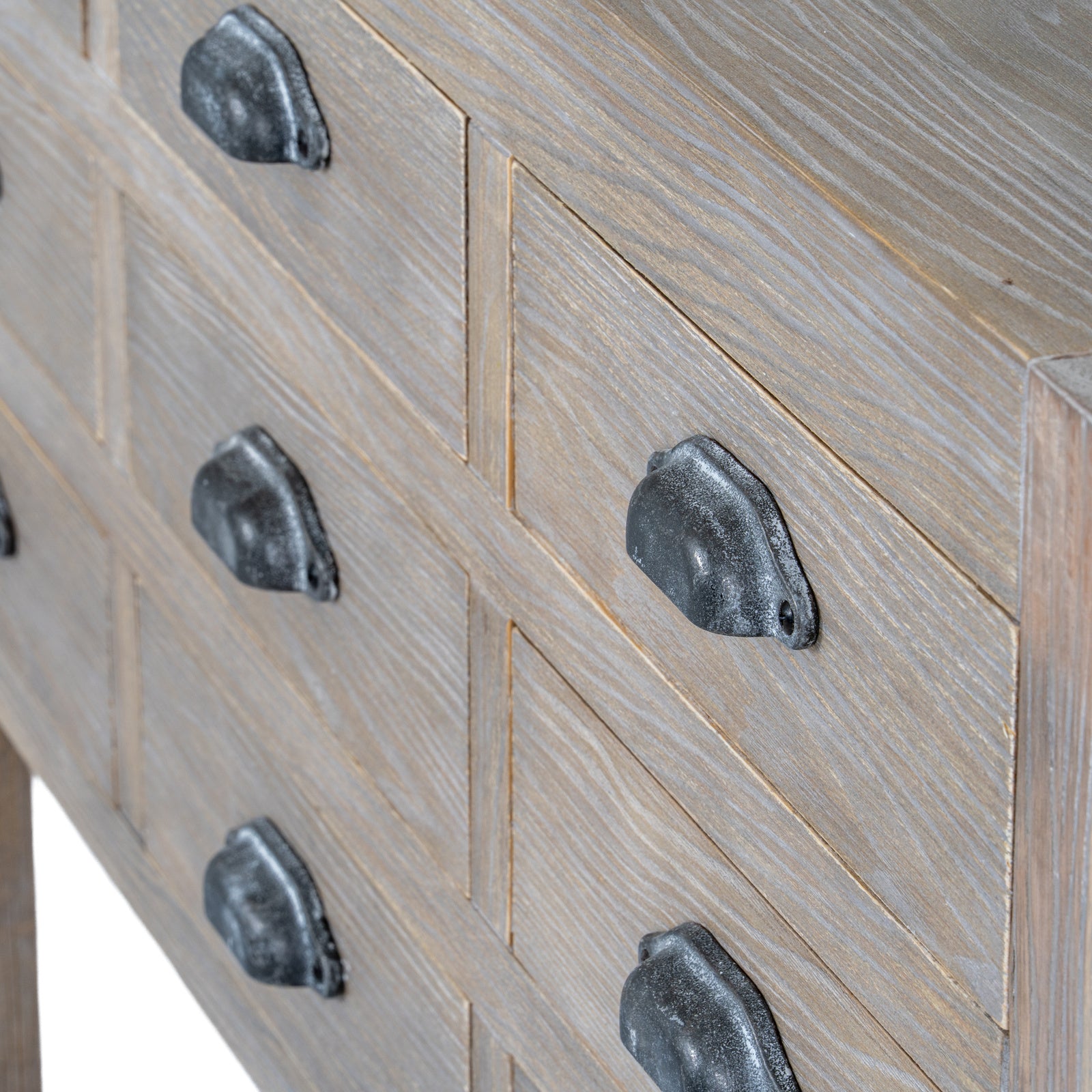 Dine and Dwell Tunbridge 9-drawer sideboard with display shelf, large storage chest for dining rooms and kitchens.
