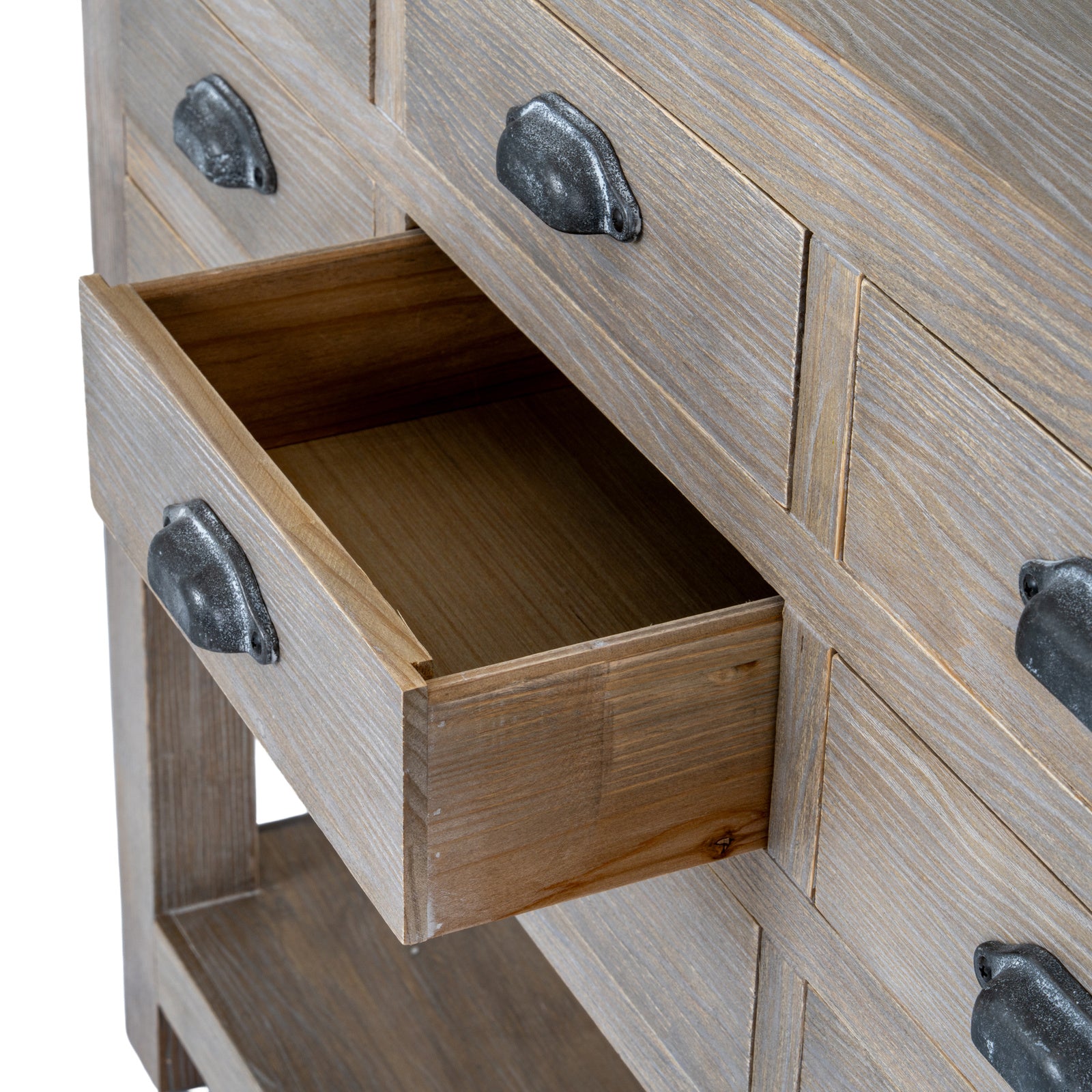 Dine and Dwell Tunbridge 9-drawer sideboard with display shelf, large storage chest for dining rooms and kitchens.