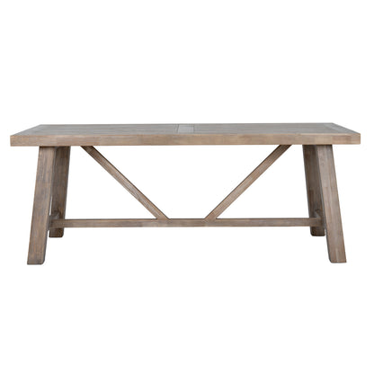 Dine and Dwell Tunbridge large dining table with wooden surface, ideal for dining rooms and kitchen diners, showcasing elegant design.