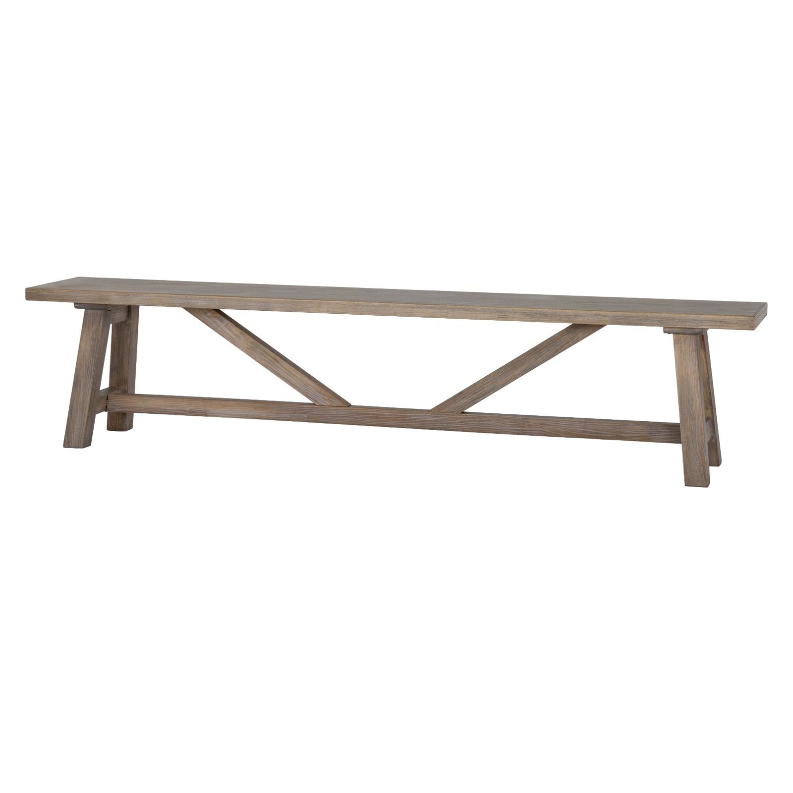 Dine and Dwell Tunbridge large solid wood dining bench with a spacious seat, ideal for dining rooms and kitchen diners.