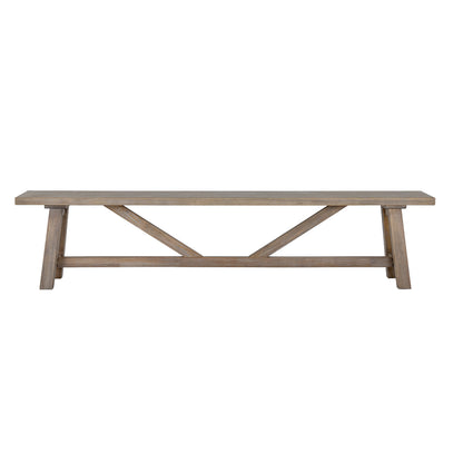 Solid wood Tunbridge Large Dining Bench by Dine and Dwell, perfect for dining rooms and kitchen diners.
