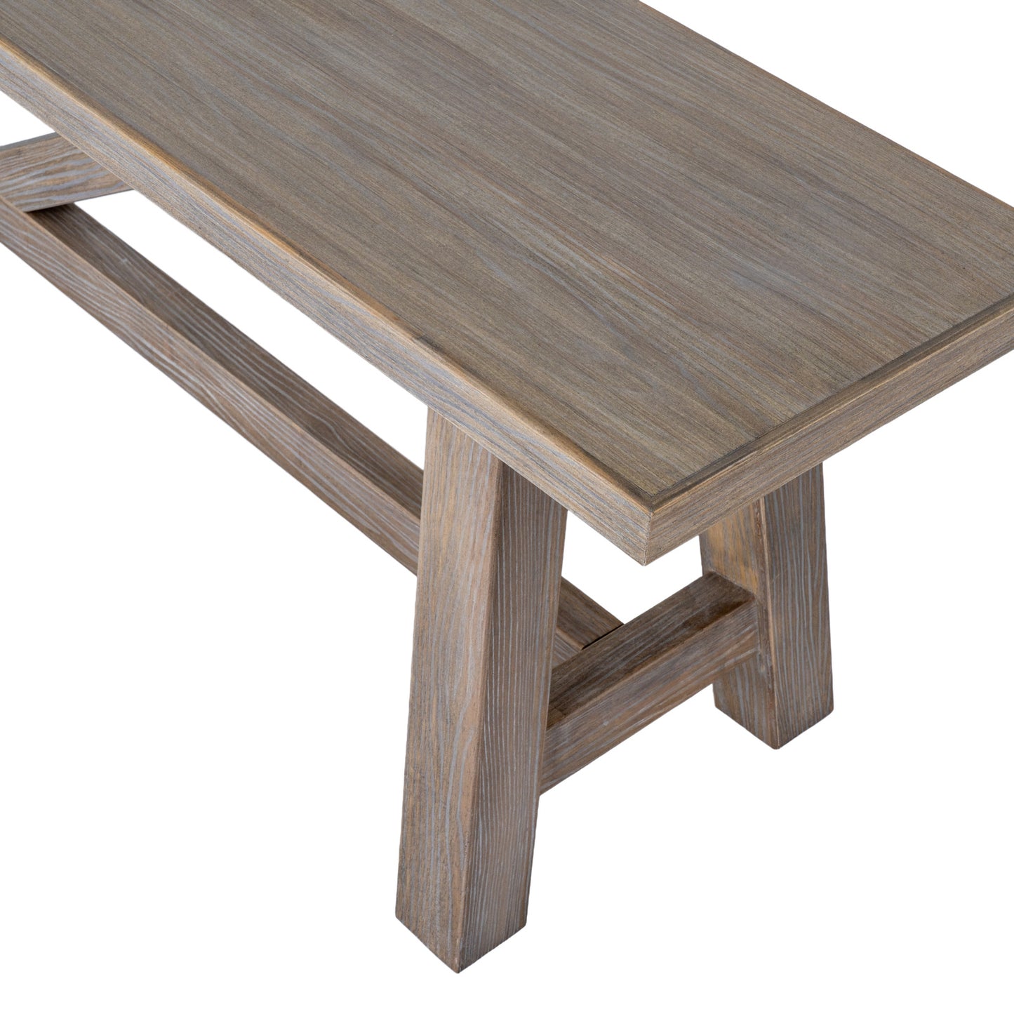 Solid wood Tunbridge Large Dining Bench by Dine and Dwell, ideal for dining rooms and kitchen diners, showcasing a sturdy design.