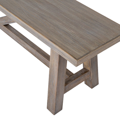 Solid wood Tunbridge Large Dining Bench by Dine and Dwell, ideal for dining rooms and kitchen diners, showcasing a sturdy design.