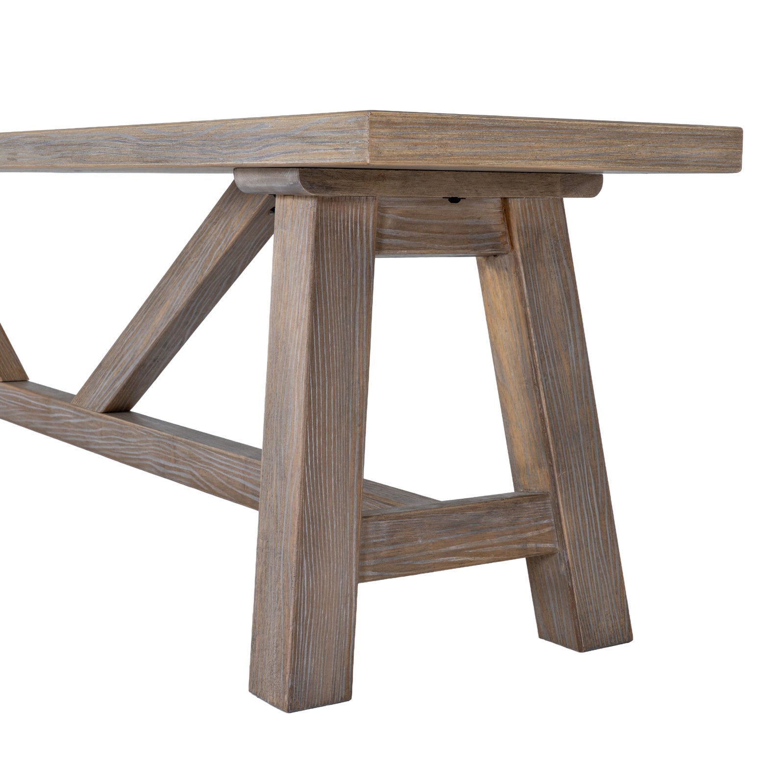 Dine and Dwell Tunbridge large solid wood dining bench with a sturdy design, ideal for dining rooms and kitchen diners.