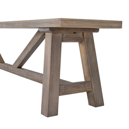 Dine and Dwell Tunbridge large solid wood dining bench with a sturdy design, ideal for dining rooms and kitchen diners.