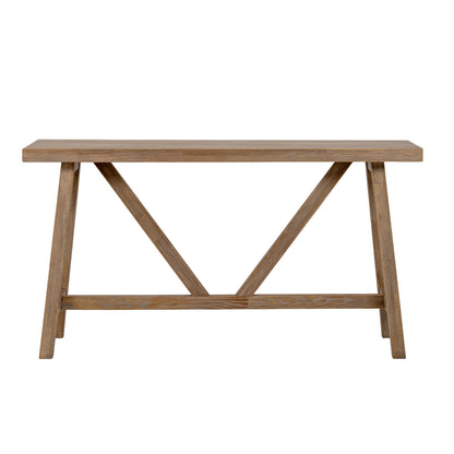 Slim Dine and Dwell Tunbridge Console Table sideboard for dining rooms and kitchens, showcasing a sleek wooden design.